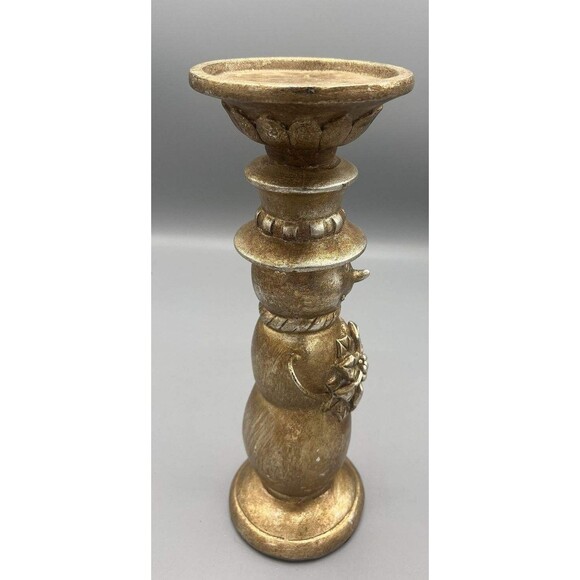 Victorian 3 Set Gold Antiqued Gilded Candleholders Christmas Angel Santa Snowman - Picture 15 of 16